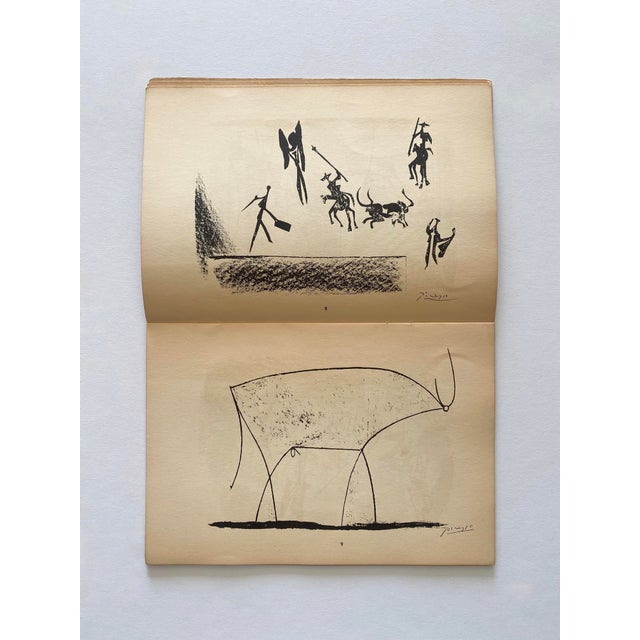 Paper " Pablo Picasso : Lithographs 1945-1947 " Vintage 1947 1st Edition Mid Century Modern Mourlot Fine Art Lithograph Print Art Book For Sale - Image 7 of 18
