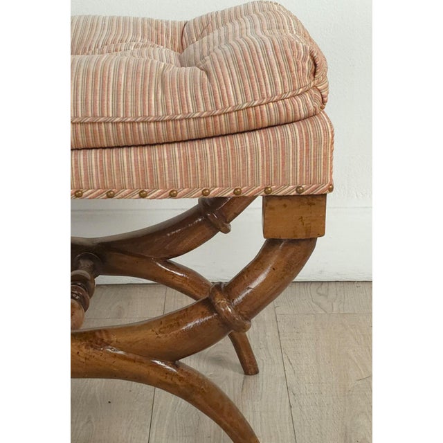 Pair of Walnut Neoclassical Benches, France, 19th Century For Sale In San Francisco - Image 6 of 9