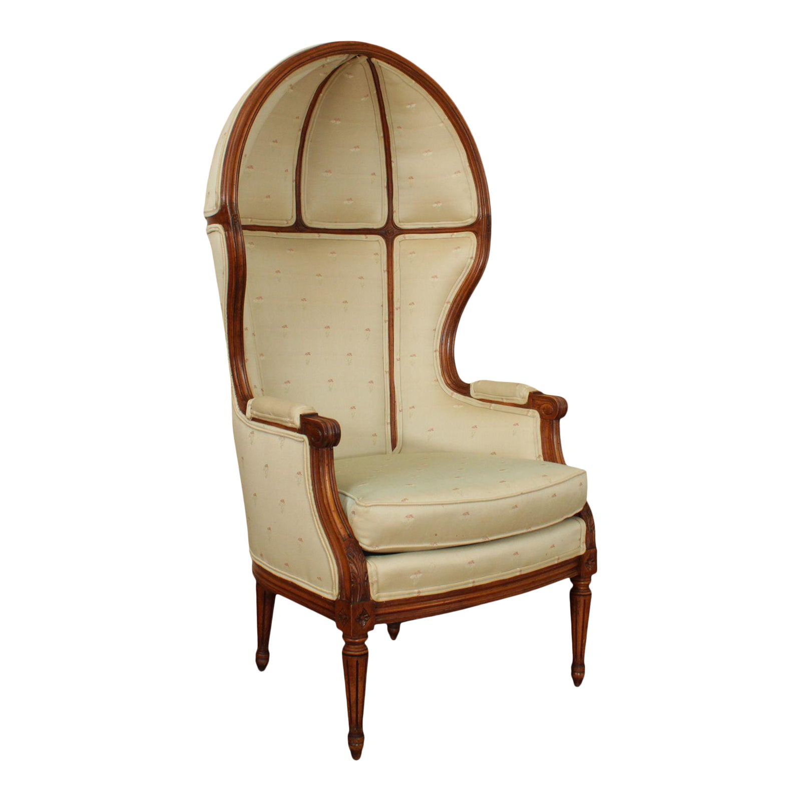 French Louis XVI Style Hooded Porters Chair Chairish