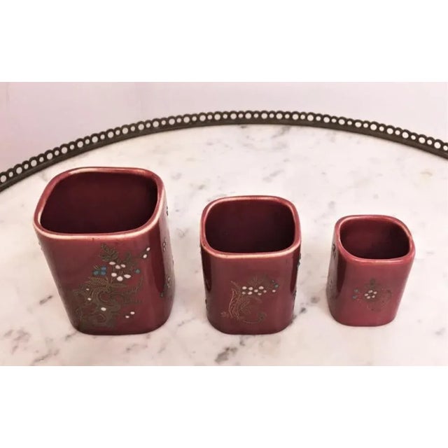 Mid 19th Century 19th Century Napoleon III French Red Earthenware Ashtrays from De Bruyn Fives, 1860s, Set of 5 For Sale - Image 5 of 11