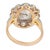 1910s Belle Epoque French Gia 3.04 Carat Old Mine Cut Diamond 18k Gold Cluster Ring, Size 6.5 For Sale In Los Angeles - Image 6 of 8