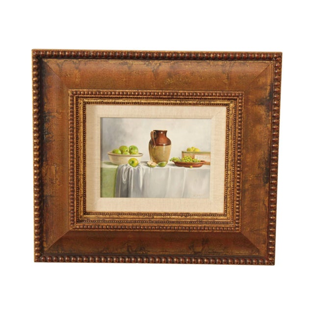 Vintage 20th C. Fruit Still Life Oil Painting, Signed For Sale - Image 13 of 13