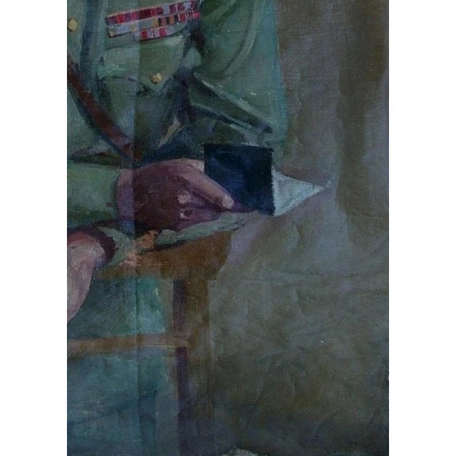 1970s Soldier Portrait Painting, Soviet Socialist Realism Art, Ukrainian Artist 85-59 For Sale - Image 6 of 6