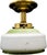 Vintage Art Deco Brass and Glass Pendant Lamp, 1950s For Sale - Image 6 of 6