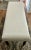 Vintage White Upholstered Bench For Sale - Image 4 of 8