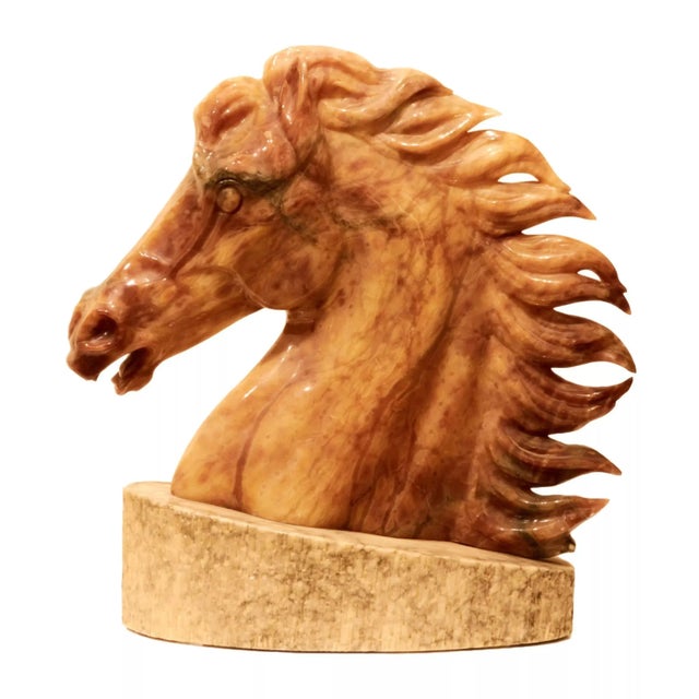 Horse Head on a Pedestal For Sale - Image 3 of 8