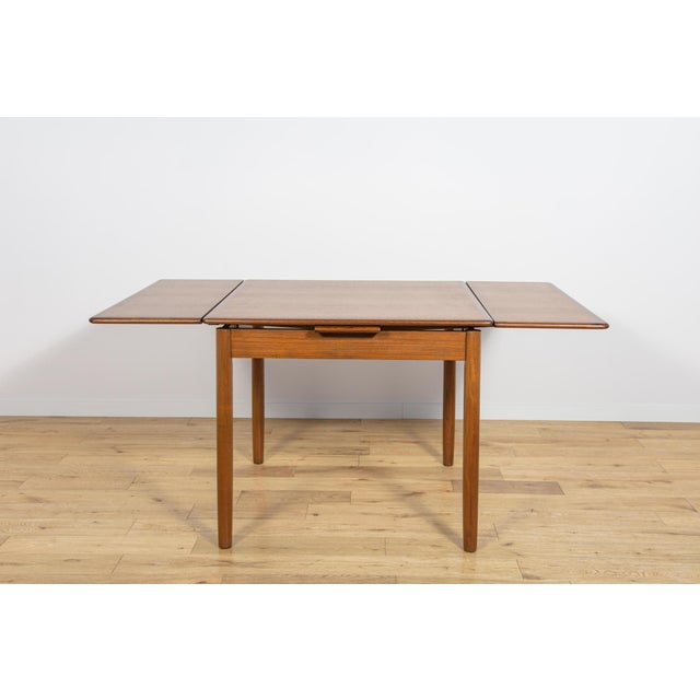 Mid-Century Square Extendable Teak Dining Table, Denmark, 1960s For Sale - Image 11 of 18