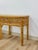 Vintage Coastal Wicker Rattan Console Table Woven Lattice Glass Top Beige Boho For Sale - Image 11 of 14