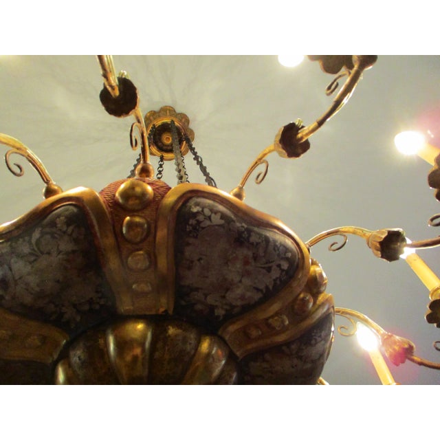 Vintage 1930s Belle Epoche 12 Arm Chandelier For Sale - Image 10 of 12