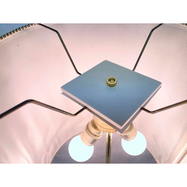 Hollywood Regency Floor or Table Lamp with Gold-Plated Ceramic Base, 1960s-1970s For Sale - Image 4 of 16