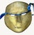 1970s Vintage Solid Brass Celestial Face Mask Sun Moon Stars Painted India 6" For Sale - Image 5 of 5