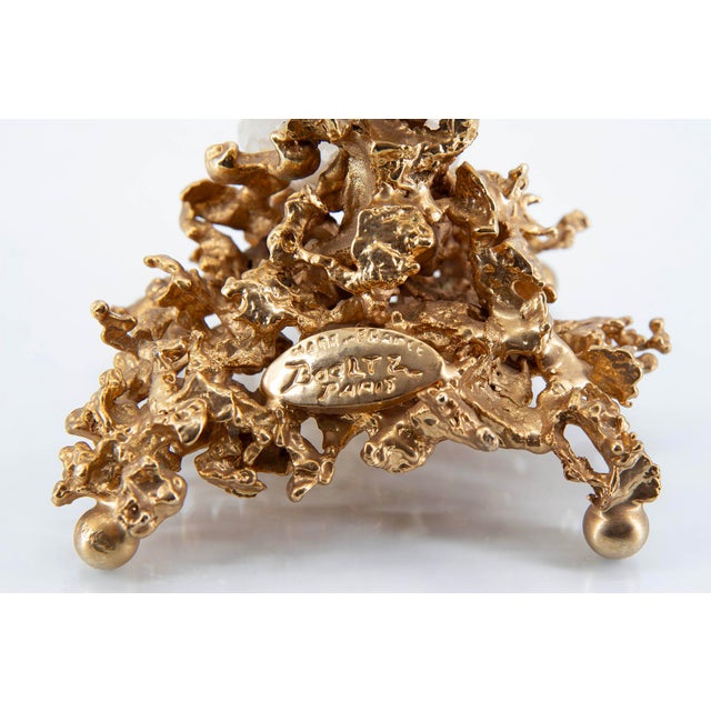 Gilded Bronze Candelabra by Claude Victor Boeltz, 1970s For Sale - Image 11 of 12
