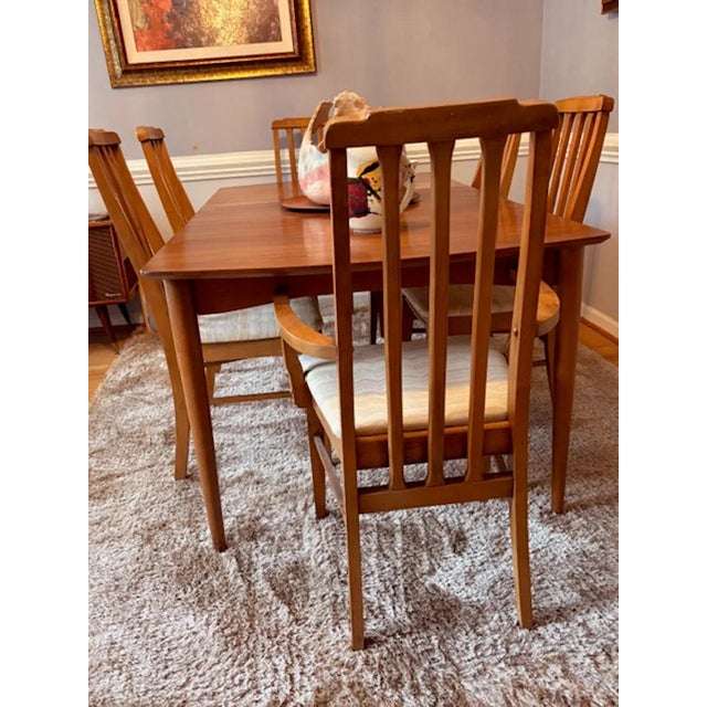 6 X Mid-Century Modern 60’s Walnut Dining Chairs by Lenoir For Sale - Image 4 of 9