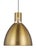 Brass Sean Lavin by Visual Comfort Studio Brynne Small LED Pendant, Burnished Brass For Sale - Image 8 of 10