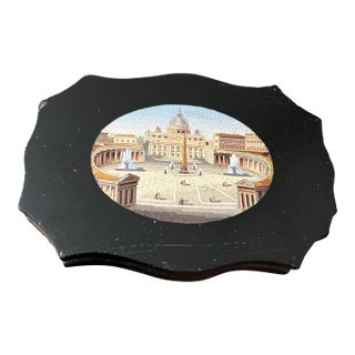 Antique Grand Tour Italian Micro Mosaic Paperweight For Sale
