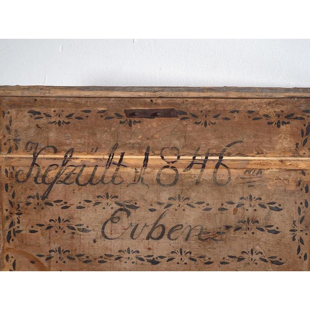 Antique Hand-Painted Wedding Chest, 1846 For Sale - Image 9 of 18
