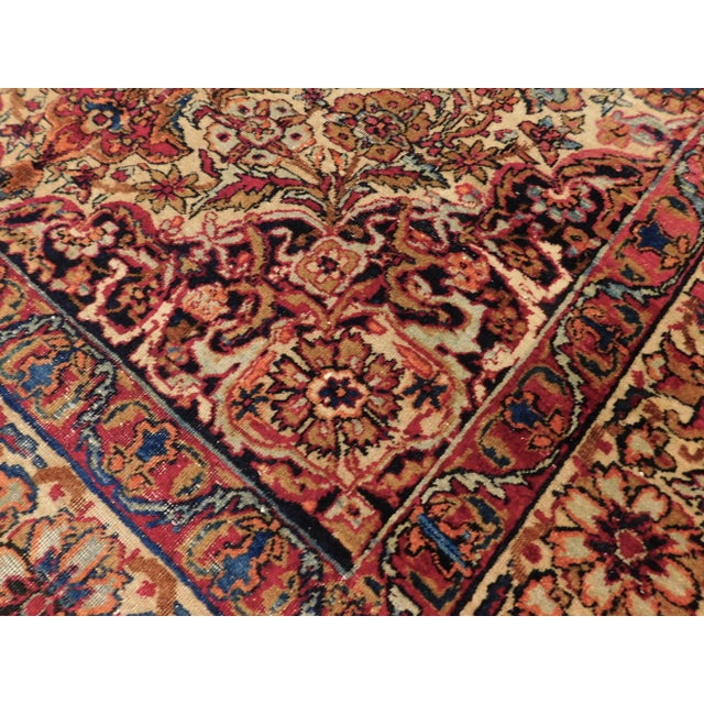 Origin: Persian Weaving technique: Genuine hand-knotted Material: wool pile on cotton foundation Circa: 1900 Condition:...