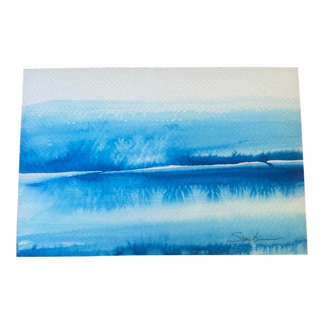 “Reflections” Original Abstract Watercolor by Nancy Smith For Sale