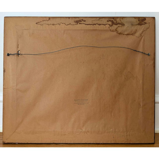 Textile Mid 20th Century Post Impressionist Mid Century Still Life Oil Painting, Framed For Sale - Image 7 of 8