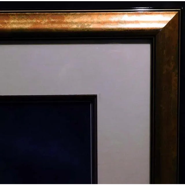 Impressionist 1990s Scott Nellis Untitled Original Pastel Artdeco Hand Signed Fined Art, Framed For Sale - Image 3 of 4