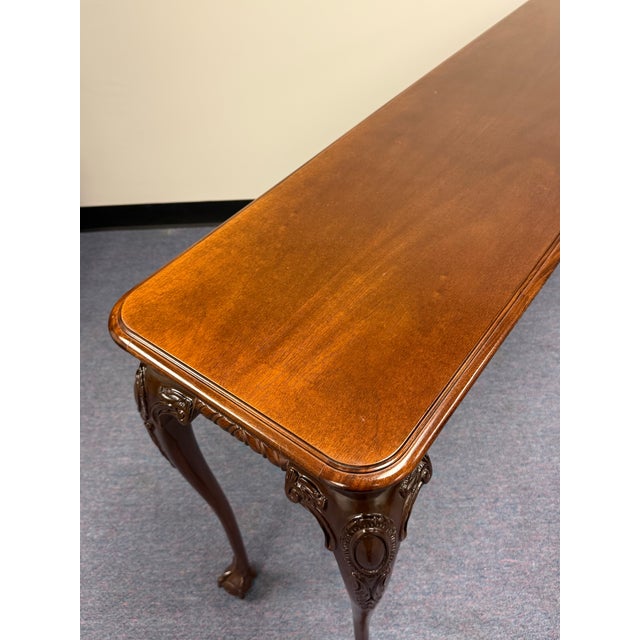 Councill Furniture Vintage Councill Craftsman Georgian Console Sofa Table For Sale - Image 4 of 12