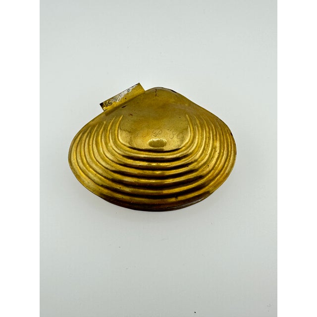 1990s Brass Shell Trinket Box For Sale - Image 5 of 7
