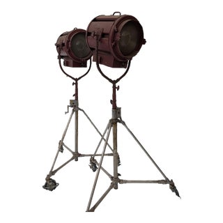 Mole-Richardson Stage Lights | Hollywood Studio Spotlights on Crank Stands For Sale