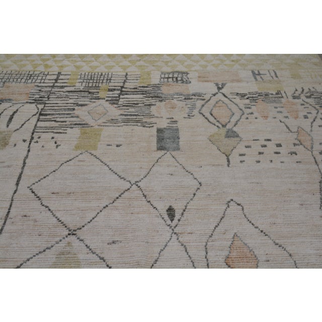 Moroccan Hand Knotted Wool Rug, 8'x10'2" For Sale In New York - Image 6 of 6