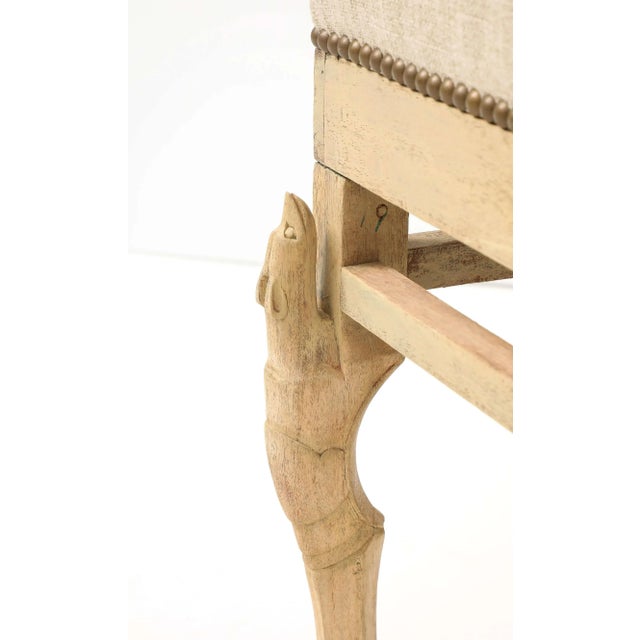 1980s A Pair of Bleached Wood Hoof Foot Ottomans For Sale - Image 5 of 7