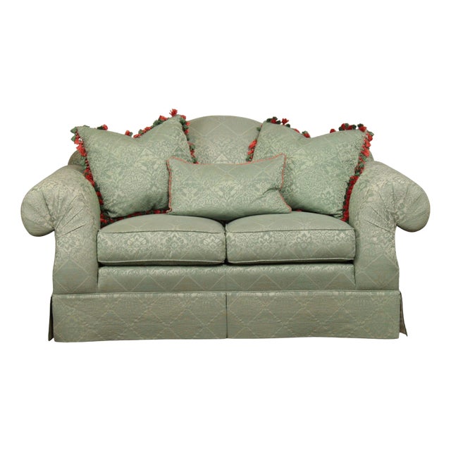 EJ Victor Vintage Camelback Loveseat Sofa For Sale