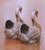 Pair of Mid-Century French Silvered Copper Swan Planters For Sale - Image 4 of 7