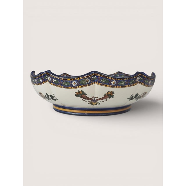 Ceramic Earthenware Melon Dish from Gien, 1890s For Sale - Image 7 of 11