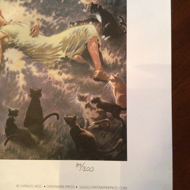 “ a Circle of Cats" Signed and Numbered Print (Edition 84/300) by Artist Charles Vess For Sale - Image 11 of 11