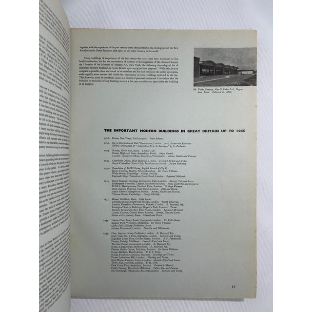 Mid 20th Century Illustrated Folio, Mills' 1946-1953 the New Architecture of Great Britain - 1 Book For Sale In San Francisco - Image 6 of 14