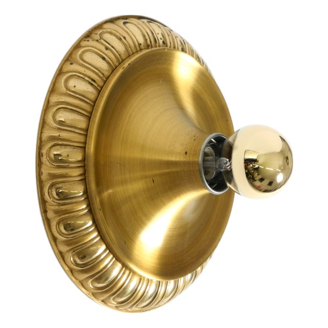 Space Age Pop Art Brass and Metal Wall Lamp from Sölken Leuchten, 1960s For Sale