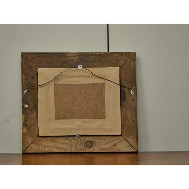 J. Langlois Oil on Board Dog Painting of a Terrier Chasing a Mouse in Gilt Frame For Sale - Image 11 of 12