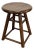 Vintage Round Swivel Top Wooden Stool For Sale