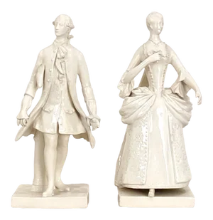 Circa 1880 Porcelain Figures, France, a Pair