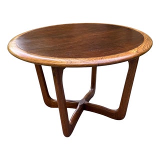 Lane Perception Walnut Ash Round Table 1968 For Sale