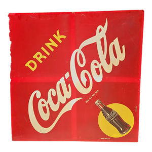 Rare Antique Double-Sided Coke & Appalachian Cafe Menu Sign