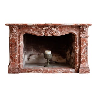 Vintage Fireplace in Marble For Sale