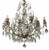 Vintage French Crystal & Bronze Chandelier. Attributed to St Louis.