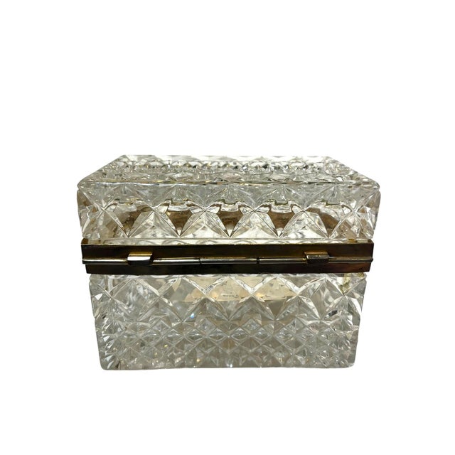 Antique French Cut Crystal Box With Bronze Mounts For Sale In Dallas - Image 6 of 6