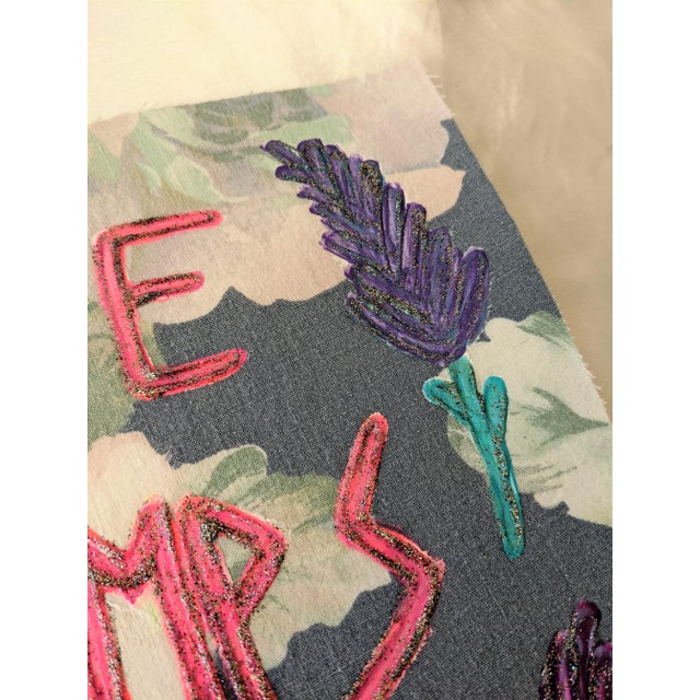 Blue "The Cramps" Floral Contemporary Abstract Painting by Frances Sousa For Sale - Image 8 of 8