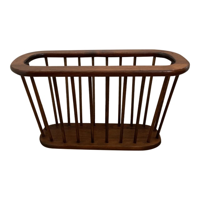 Vintage Cornwall Industries Mid Century Spindle Magazine Rack After Authur Umanoff For Sale
