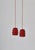 Danish Modern Red Ceramics Pendants attributed to Jette Hellerøe for Axella Studio, 1970s, Set of 2 For Sale - Image 3 of 15