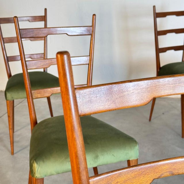 Gold Dining Room Chairs attribuited to Gio Ponti, Italy, 1950s, Set of 6 For Sale - Image 8 of 18