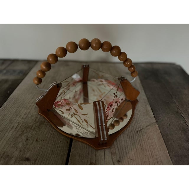 Wood Art Deco Biscuit Box, 1940s For Sale - Image 7 of 7