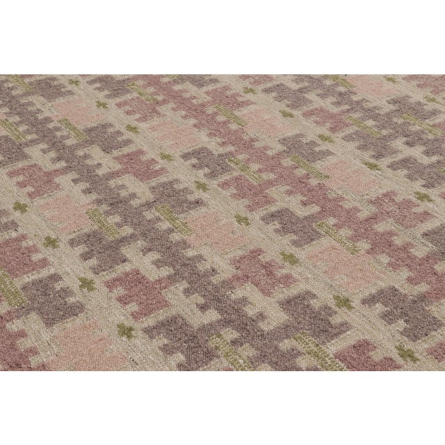 Rug & Kilim Contemporary Scandinavian Style Geometric Wool Rug, by Rug & Kilim, India For Sale - Image 4 of 10