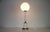 Vintage Italian Table Lamp in White Metal and Opal Glass, 1960s For Sale - Image 4 of 15